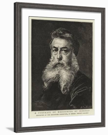 A Portrait of Meissonier by Himself-Jean-Louis Ernest Meissonier-Framed Giclee Print