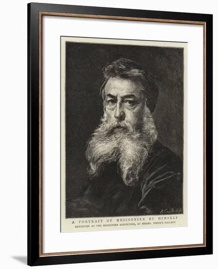 A Portrait of Meissonier by Himself-Jean-Louis Ernest Meissonier-Framed Giclee Print