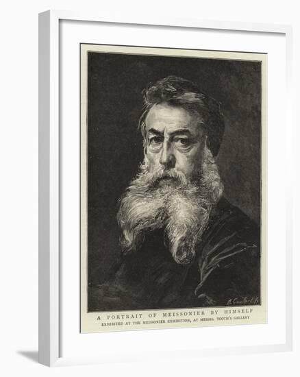 A Portrait of Meissonier by Himself-Jean-Louis Ernest Meissonier-Framed Giclee Print