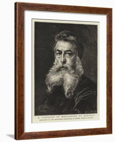 A Portrait of Meissonier by Himself-Jean-Louis Ernest Meissonier-Framed Giclee Print