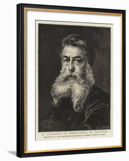 A Portrait of Meissonier by Himself-Jean-Louis Ernest Meissonier-Framed Giclee Print