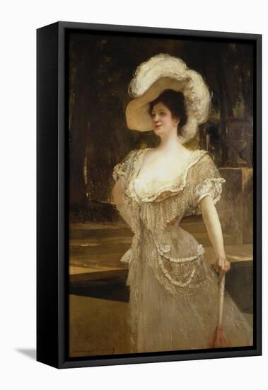 A Portrait of Mrs, 1901-Jean Joseph Benjamin Constant-Framed Premier Image Canvas