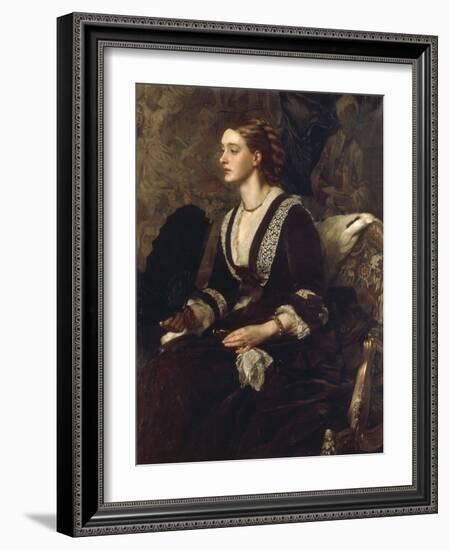 A Portrait of Mrs Archibald Milman, 1877-Edward John Poynter-Framed Giclee Print