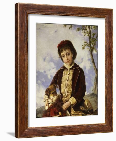 A Portrait of Nina-Francisco Oller-Framed Giclee Print