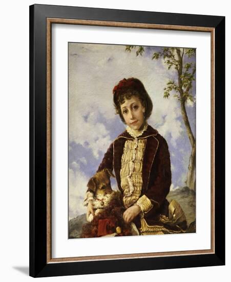 A Portrait of Nina-Francisco Oller-Framed Giclee Print