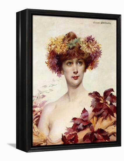 A Portrait of Sarah Bernhardt-Louise Abbema-Framed Premier Image Canvas