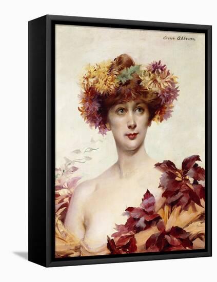 A Portrait of Sarah Bernhardt-Louise Abbema-Framed Premier Image Canvas