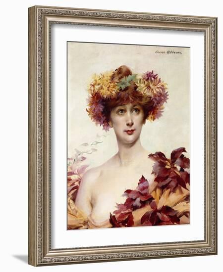 A Portrait of Sarah Bernhardt-Louise Abbema-Framed Giclee Print