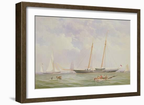 A Portrait of the 110 Ton Royal Yacht Squadron Schooner 'Viking' Off the Needles, 1863-Charles Jones-Framed Giclee Print