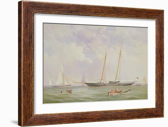 A Portrait of the 110 Ton Royal Yacht Squadron Schooner 'Viking' Off the Needles, 1863-Charles Jones-Framed Giclee Print