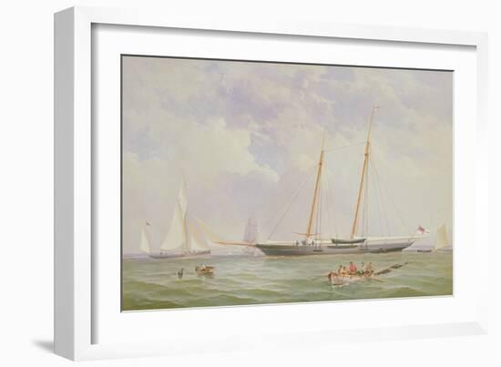 A Portrait of the 110 Ton Royal Yacht Squadron Schooner 'Viking' Off the Needles, 1863-Charles Jones-Framed Giclee Print