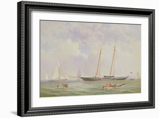 A Portrait of the 110 Ton Royal Yacht Squadron Schooner 'Viking' Off the Needles, 1863-Charles Jones-Framed Giclee Print