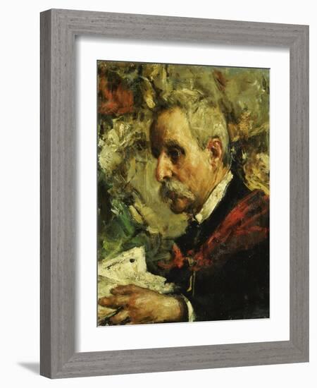 A Portrait of the Artist's Father-Antonio Mancini-Framed Giclee Print