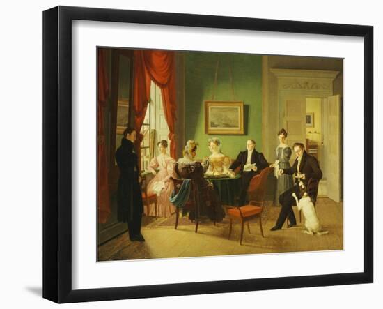 A Portrait of the Schram Family, 1829-Emilius Baerentzen-Framed Giclee Print