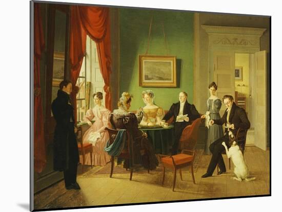 A Portrait of the Schram Family, 1829-Emilius Baerentzen-Mounted Giclee Print