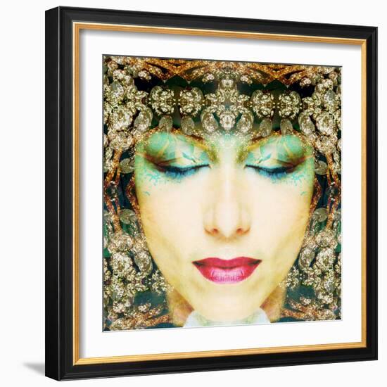 A Portrait with Layers from Water Reflection-Alaya Gadeh-Framed Photographic Print