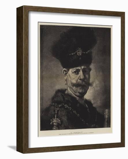 A Portrait-Rembrandt van Rijn-Framed Giclee Print