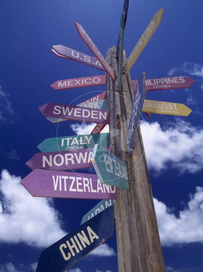 a post with direction