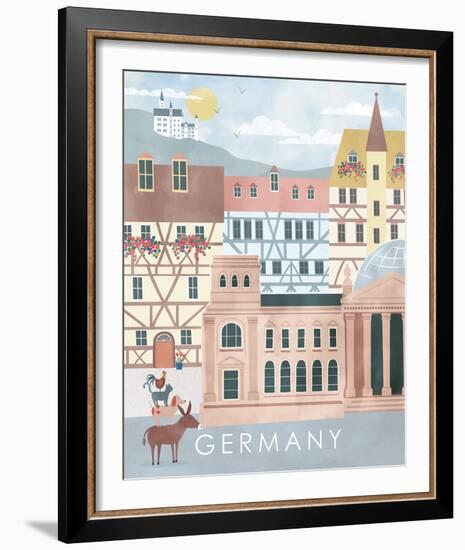 A Postcard From Germany-Clara Wells-Framed Giclee Print