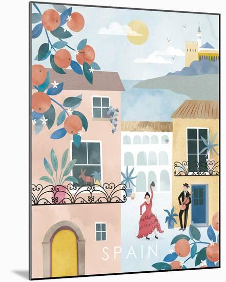 A Postcard From Spain-Clara Wells-Mounted Giclee Print