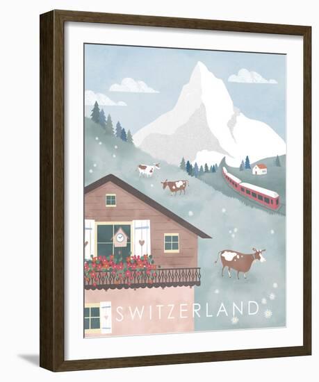 A Postcard From Switzerland-Clara Wells-Framed Giclee Print