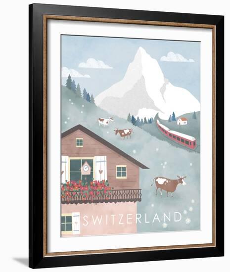 A Postcard From Switzerland-Clara Wells-Framed Giclee Print