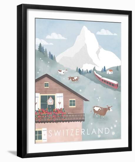 A Postcard From Switzerland-Clara Wells-Framed Giclee Print