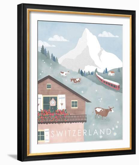 A Postcard From Switzerland-Clara Wells-Framed Giclee Print