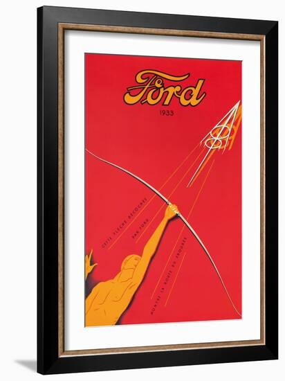 A Poster Advertising the Ford V8 Engine, 1933-null-Framed Giclee Print