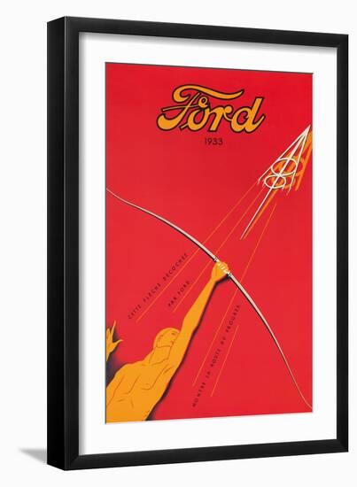 A Poster Advertising the Ford V8 Engine, 1933-null-Framed Giclee Print