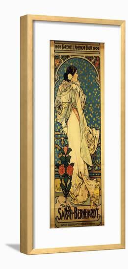 A Poster for Sarah Bernhardt's Farewell American Tour, 1905-1906, C.1905-Alphonse Mucha-Framed Giclee Print