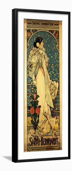 A Poster for Sarah Bernhardt's Farewell American Tour, 1905-1906, C.1905-Alphonse Mucha-Framed Giclee Print