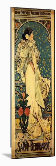 A Poster for Sarah Bernhardt's Farewell American Tour, 1905-1906, C.1905-Alphonse Mucha-Mounted Giclee Print