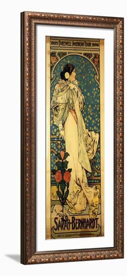 A Poster for Sarah Bernhardt's Farewell American Tour, 1905-1906, C.1905-Alphonse Mucha-Framed Giclee Print