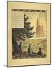 A Poster Showing Three French Soldiers Looking at an Allegorical Church in the Distance-null-Mounted Giclee Print