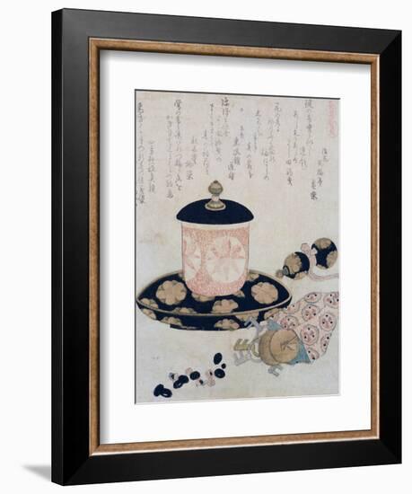 A Pot of Tea and Keys, 1822-Katsushika Hokusai-Framed Giclee Print