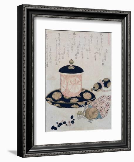 A Pot of Tea and Keys, 1822-Katsushika Hokusai-Framed Giclee Print