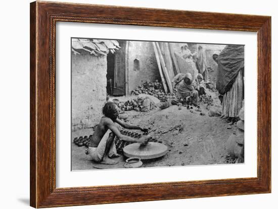 A Potter at Work, India, 20th Century-null-Framed Giclee Print