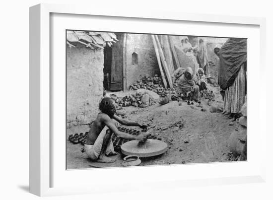A Potter at Work, India, 20th Century-null-Framed Giclee Print