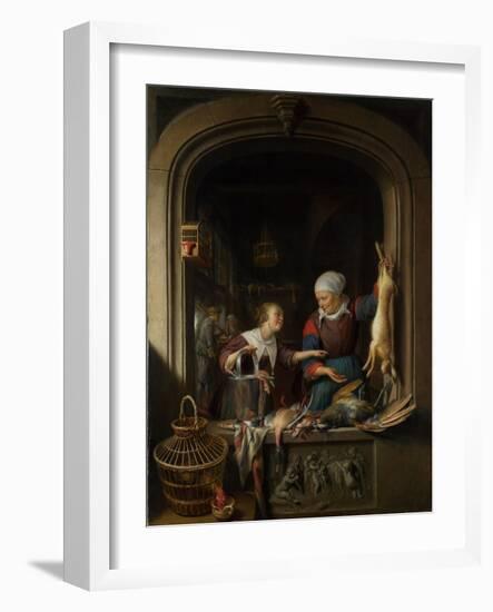 A Poulterer's Shop-Gerard Dou-Framed Giclee Print