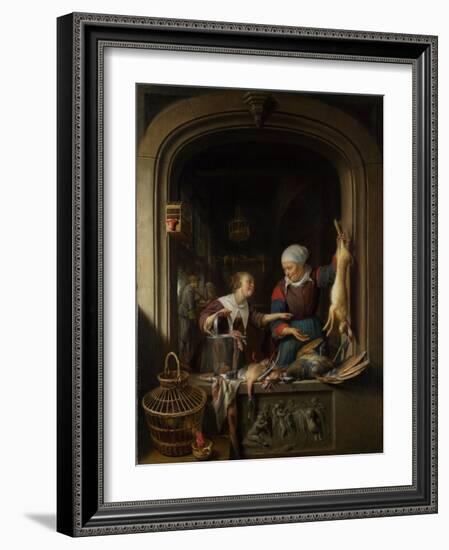 A Poulterer's Shop-Gerard Dou-Framed Giclee Print