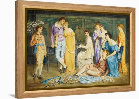 A Prelude by Bach, 1868-Simeon Solomon-Framed Premier Image Canvas