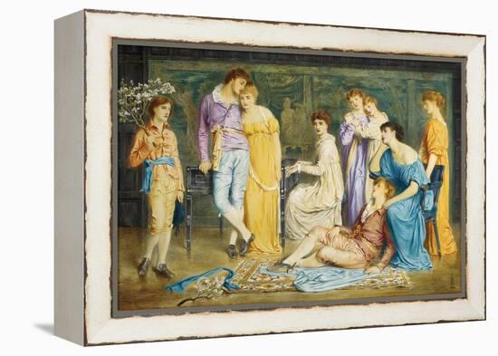 A Prelude by Bach, 1868-Simeon Solomon-Framed Premier Image Canvas