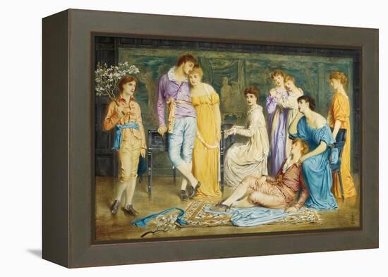 A Prelude by Bach, 1868-Simeon Solomon-Framed Premier Image Canvas