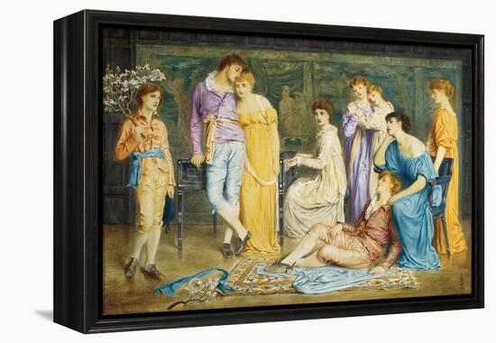 A Prelude by Bach, 1868-Simeon Solomon-Framed Premier Image Canvas