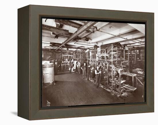 A Press Room at the McCall Publishing Co., New York, 1913-Byron Company-Framed Premier Image Canvas