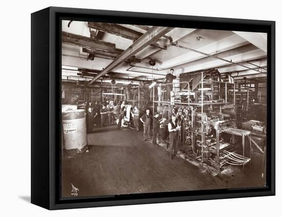 A Press Room at the McCall Publishing Co., New York, 1913-Byron Company-Framed Premier Image Canvas