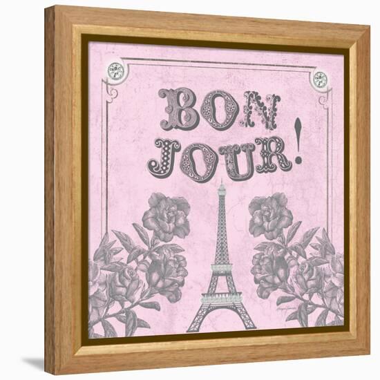 A Pretty and Pink Eiffel-Morgan Yamada-Framed Stretched Canvas