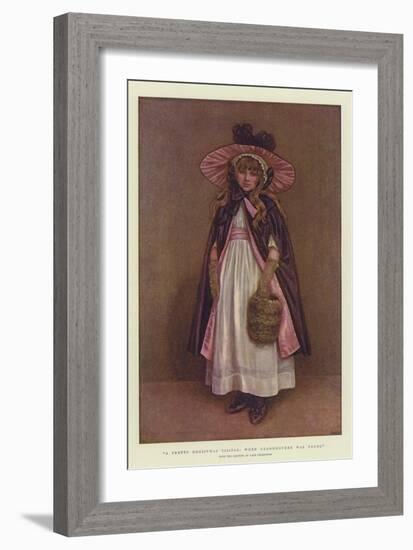 A Pretty Christmas Visitor, When Grandmother Was Young-Kate Greenaway-Framed Giclee Print