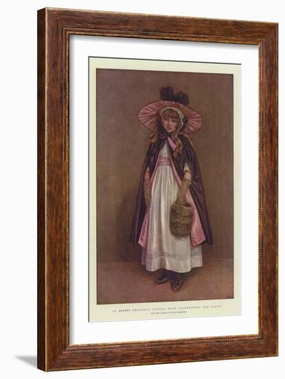 A Pretty Christmas Visitor, When Grandmother Was Young-Kate Greenaway-Framed Giclee Print